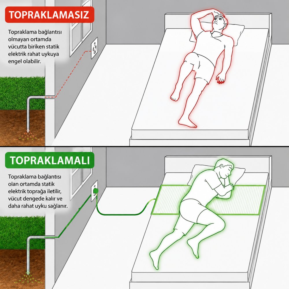 GLOWRE™ Topraklama Çarşafı | Evinizde Toprakla Bağlantı